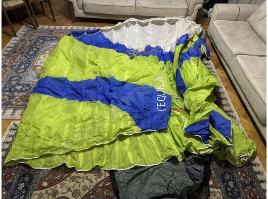 EN B Skywalk Tequila 5 L kanat, Supair Evo XC3 harness, Annular Evo 22 yedek, Sosis ve gül çanta - 4